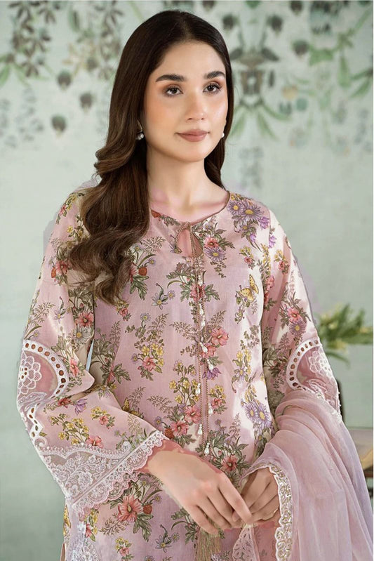 3PC LAWN WITH CHIFFON EMBROIDED DUPATTA