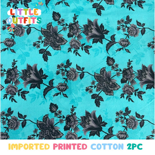 Imported Cotton 2PC Unstitched for Girls