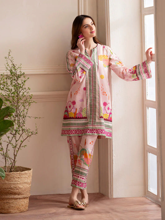 MAHNUR Digital Printed Co-Ords Set (Shirt & Trouser)