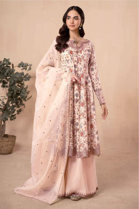 3PC LAWN WITH EMBROIDED CHIFFON DUPATTA