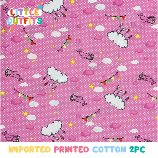 Imported Cotton 2PC Unstitched for Girls