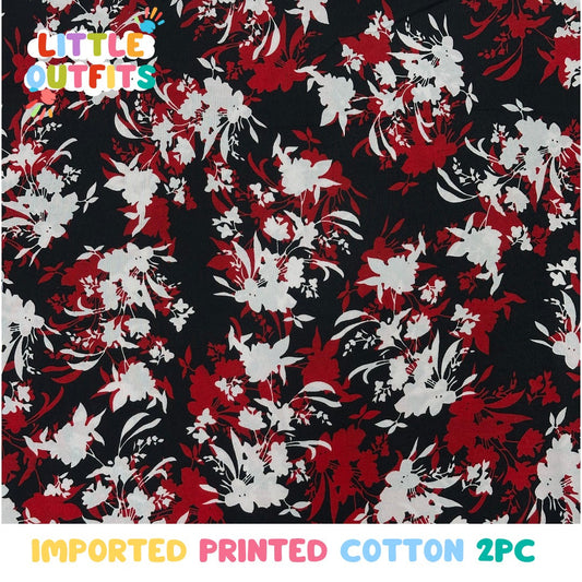 Imported Cotton 2PC Unstitched for Girls