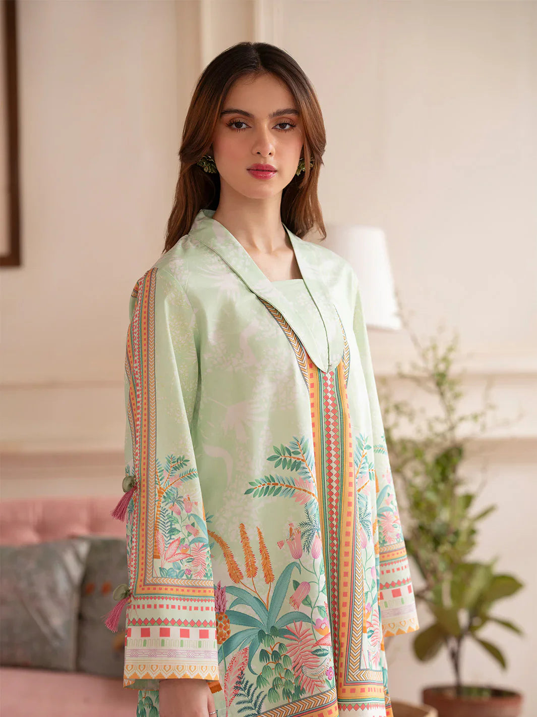 MAHNUR Digital Printed Co-Ords Set (Shirt & Trouser)