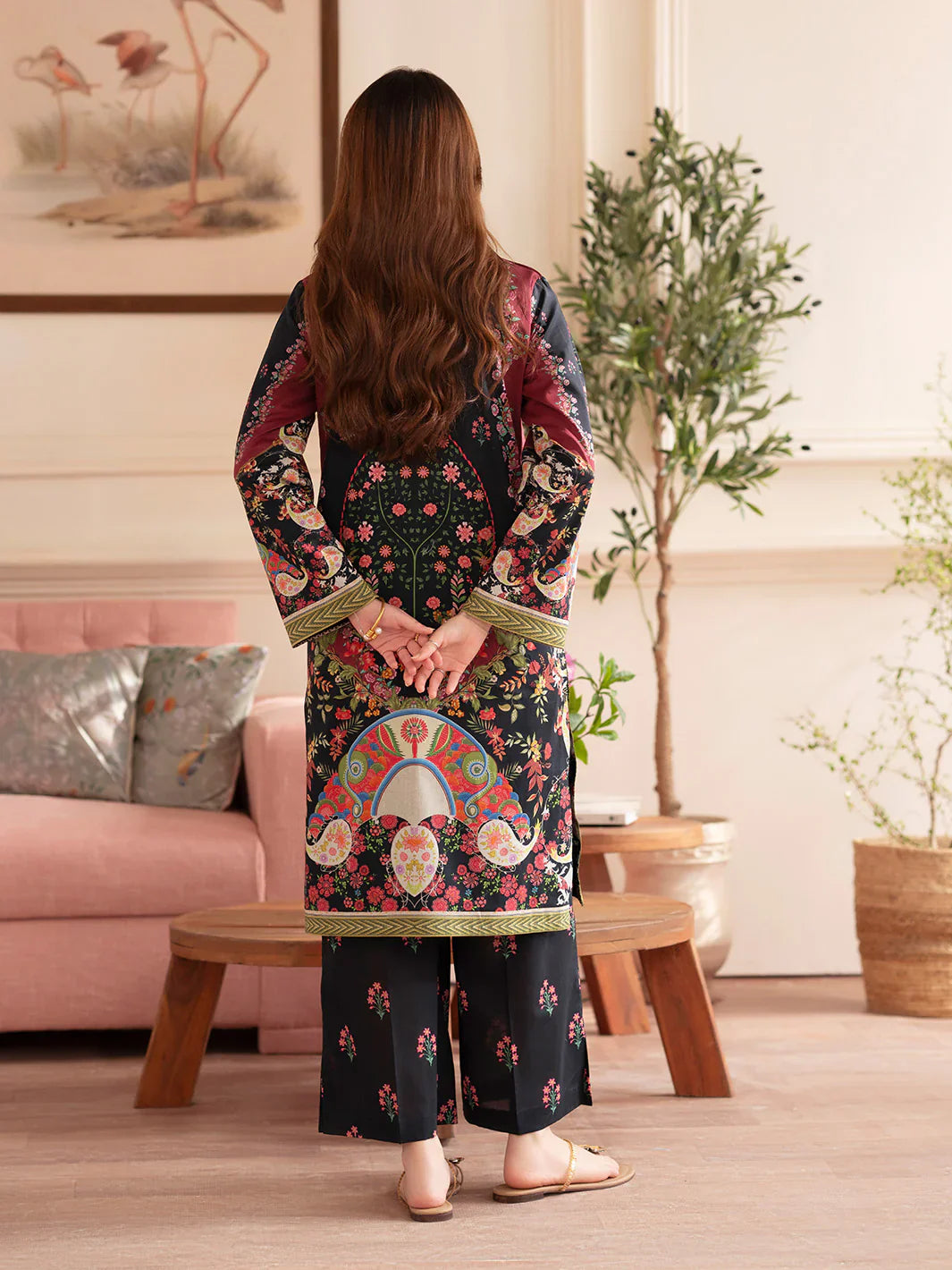MAHNUR Digital Printed Co-Ords Set (Shirt & Trouser)
