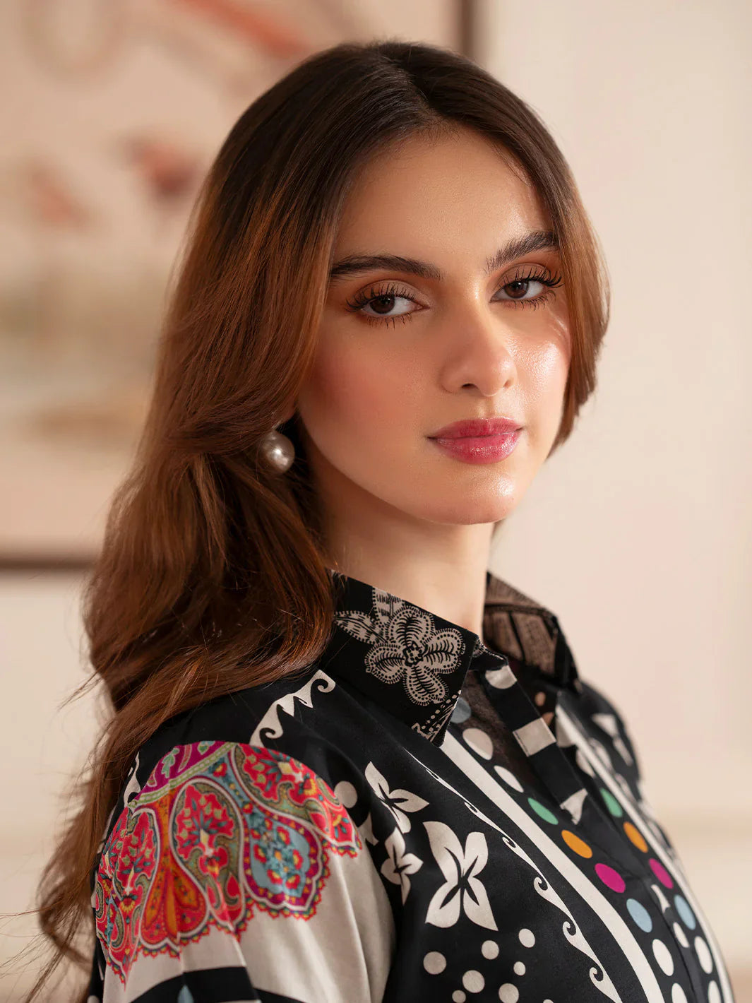 MAHNUR Digital Printed Co-Ords Set (Shirt & Trouser)