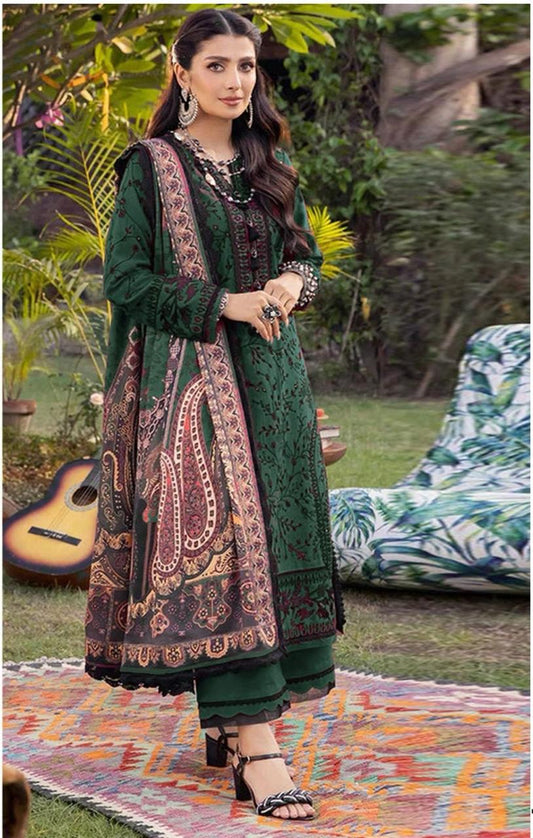MARIA B 3PC LAWN WITH SWISS VOIL DUPATTA