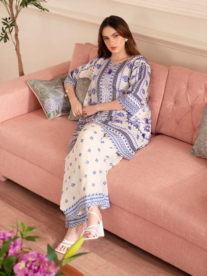 MAHNUR Digital Printed Co-Ords Set (Shirt & Trouser)