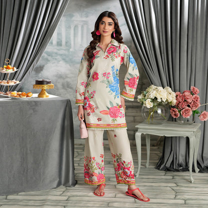 Gul Ahmed YOLO Digital Printed Co-Ords Set (Shirt & Trouser)