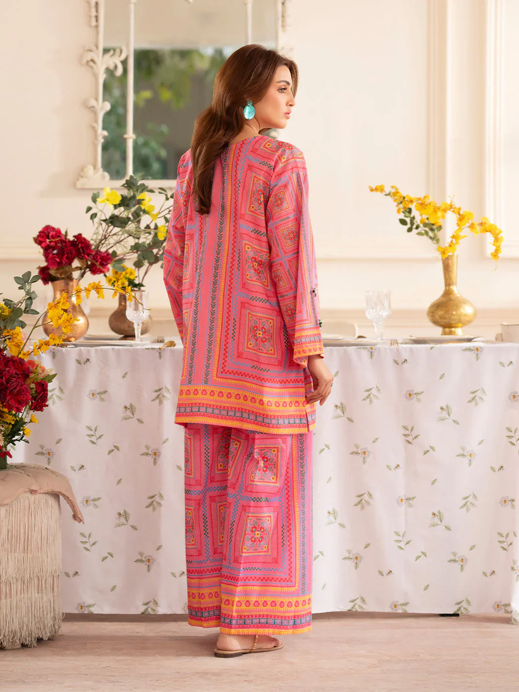 MAHNUR Digital Printed Co-Ords Set (Shirt & Trouser)