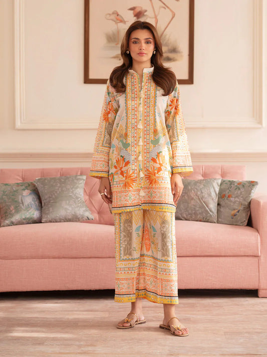 MAHNUR Digital Printed Co-Ords Set (Shirt & Trouser)