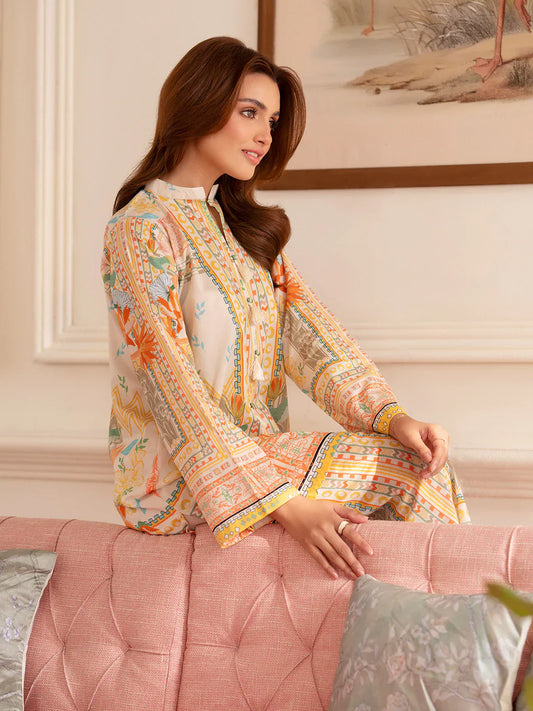 MAHNUR Digital Printed Co-Ords Set (Shirt & Trouser)