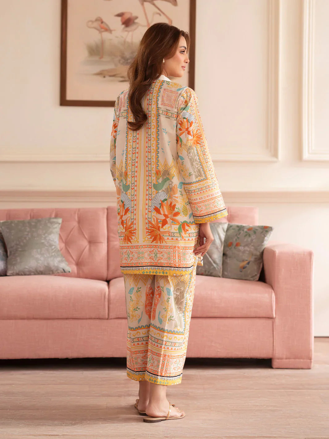 MAHNUR Digital Printed Co-Ords Set (Shirt & Trouser)