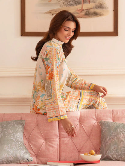 MAHNUR Digital Printed Co-Ords Set (Shirt & Trouser)