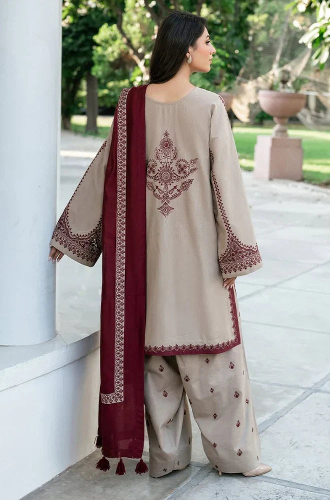 3pc BAROQUE Lawn WITH Chiffon Dupata