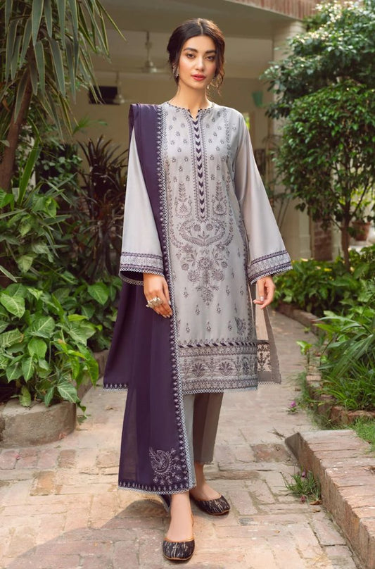 Jazmin 3pc Lawn Full emb With Ready to Wear Dupatta