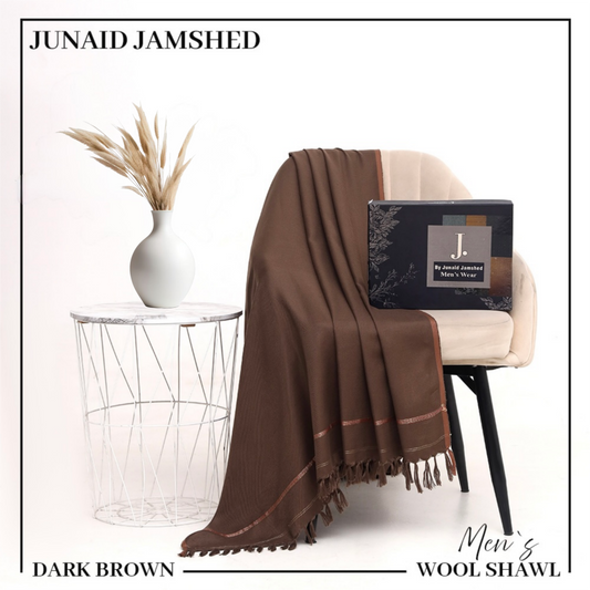 Jamshed Wool Shawl - Dark Brown