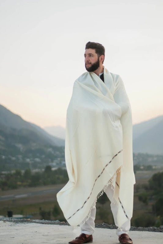 BOSKI COLOUR PASHMINA WOOLEN SHAWL FOR MEN LIGHT-WEIGHT