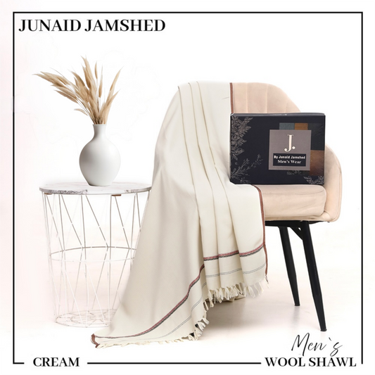 Jamshed Wool Shawl - Cream