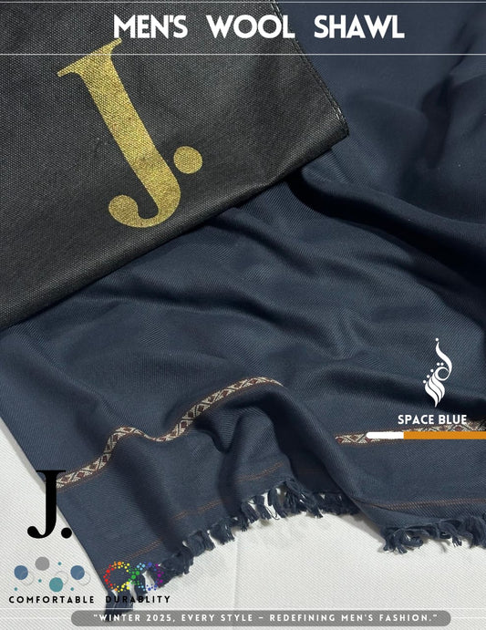 J. GENTS WOOL SHAWL SPACE BLUE